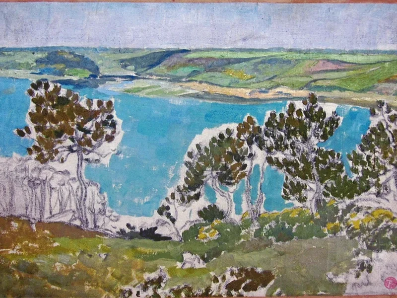 1872-Lucien Ott - Paesaggio alla foce del Trieux